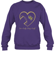 UCF Knights Football Inside Heart  Team  Apparel Crewneck Sweatshirt Crewneck Sweatshirt - HHHstores