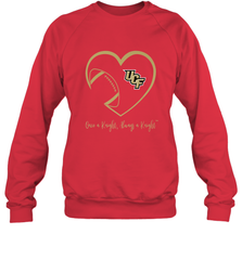 UCF Knights Football Inside Heart  Team  Apparel Crewneck Sweatshirt Crewneck Sweatshirt - HHHstores