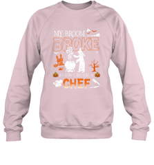 My Broom Broke So Now I Became A Chef Halloween Funny Crewneck Sweatshirt Crewneck Sweatshirt - HHHstores