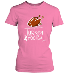 Turkey And Football Thanksgiving Day Football Fan Holiday Gift Women's T-Shirt Women's T-Shirt - HHHstores