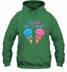 Gender Reveal Family Party Ice Cream What's the Scoop Hooded Sweatshirt Hooded Sweatshirt - HHHstores