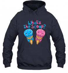 Gender Reveal Family Party Ice Cream What's the Scoop Hooded Sweatshirt