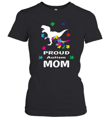 Proud Autism Mom T Rex Dinosaur Autism Awareness Women's T-Shirt Women's T-Shirt - HHHstores