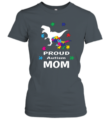 Proud Autism Mom T Rex Dinosaur Autism Awareness Women's T-Shirt Women's T-Shirt - HHHstores