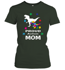 Proud Autism Mom T Rex Dinosaur Autism Awareness Women's T-Shirt Women's T-Shirt - HHHstores