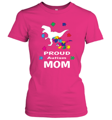 Proud Autism Mom T Rex Dinosaur Autism Awareness Women's T-Shirt Women's T-Shirt - HHHstores