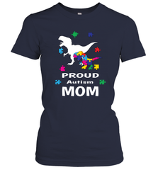 Proud Autism Mom T Rex Dinosaur Autism Awareness Women's T-Shirt Women's T-Shirt - HHHstores