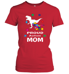 Proud Autism Mom T Rex Dinosaur Autism Awareness Women's T-Shirt Women's T-Shirt - HHHstores