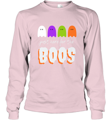 Just Here For The Boos Shirt Funny Halloween Drinking Long Sleeve T-Shirt Long Sleeve T-Shirt - HHHstores