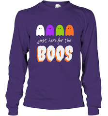 Just Here For The Boos Shirt Funny Halloween Drinking Long Sleeve T-Shirt Long Sleeve T-Shirt - HHHstores