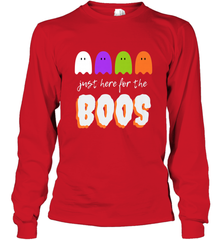 Just Here For The Boos Shirt Funny Halloween Drinking Long Sleeve T-Shirt Long Sleeve T-Shirt - HHHstores