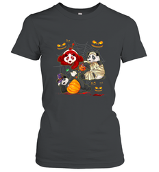 Panda Happy Halloween T shirt Cute Mummy Witch Pumpkin Women's T-Shirt