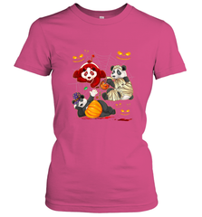 Panda Happy Halloween T shirt Cute Mummy Witch Pumpkin Women's T-Shirt Women's T-Shirt - HHHstores