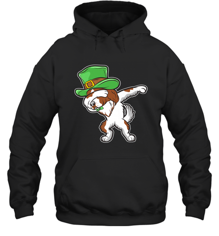 Dabbing Irish Setter Dog Leprechaun St Patricks Day Ireland Hooded Sweatshirt Hooded Sweatshirt / Black / S Hooded Sweatshirt - HHHstores