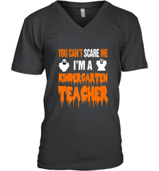 You Can't Scare Me I'm A Kindergarten Teacher Halloween Men's V-Neck