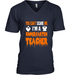 You Can't Scare Me I'm A Kindergarten Teacher Halloween Men's V-Neck