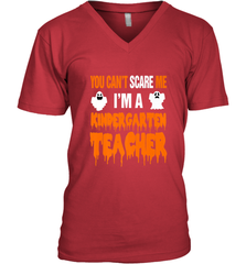 You Can't Scare Me I'm A Kindergarten Teacher Halloween Men's V-Neck Men's V-Neck - HHHstores