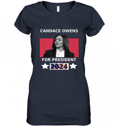 Candace Owens For President 2024 Women's V-Neck T-Shirt