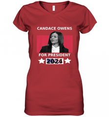 Candace Owens For President 2024 Women's V-Neck T-Shirt Women's V-Neck T-Shirt - HHHstores