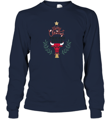 NBA Chicago Bulls Logo merry Christmas gilf Long Sleeve T-Shirt Long Sleeve T-Shirt - HHHstores
