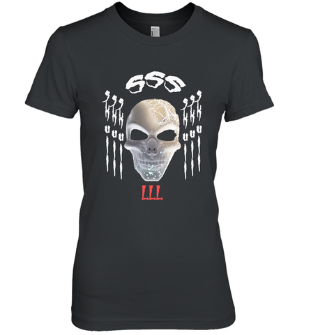 The mask of skull Halloween Women's Premium T-Shirt Women's Premium T-Shirt / Black / XS Women's Premium T-Shirt - HHHstores