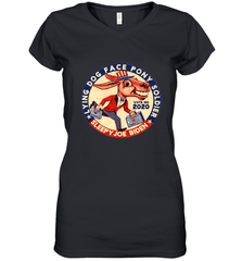 Lying Dog Face Pony Soldier Quid Pro Quo Joe Biden Donkey Women's V-Neck T-Shirt Women's V-Neck T-Shirt - HHHstores