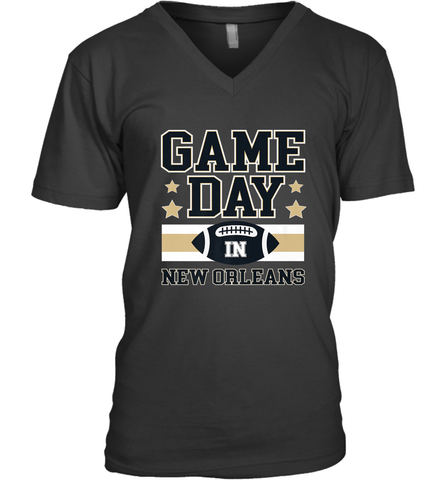 NFL New Orleans La. Game Day Football Home Team Men's V-Neck Men's V-Neck / Black / S Men's V-Neck - HHHstores