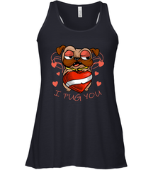 I Pug You Cute Valentines Day Love Heart Pug Dog Valentine Women's Racerback Tank Women's Racerback Tank - HHHstores