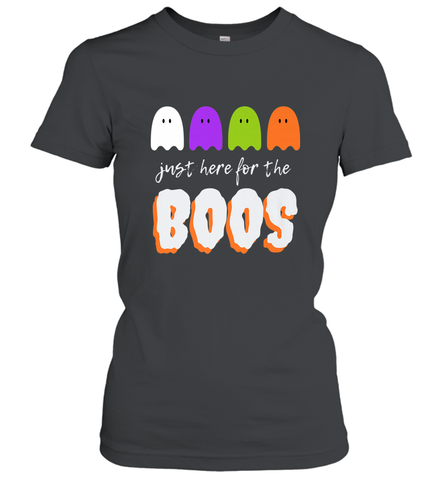 Just Here For The Boos Shirt Funny Halloween Drinking Women's T-Shirt Women's T-Shirt / Black / S Women's T-Shirt - HHHstores