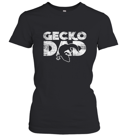 Vintage Gecko Dad  Animal Daddy Fathers Day Gecko Women's T-Shirt Women's T-Shirt / Black / XS Women's T-Shirt - HHHstores