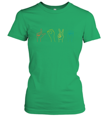 Love ASL Sign language Alphabet Valentines Day Gift idea Women's T-Shirt Women's T-Shirt - HHHstores
