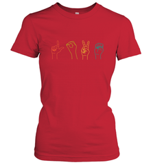 Love ASL Sign language Alphabet Valentines Day Gift idea Women's T-Shirt Women's T-Shirt - HHHstores