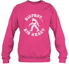 Bigfoot Heart Valentine's Day Lover Art Graphics Great Gift Crewneck Sweatshirt Crewneck Sweatshirt - HHHstores