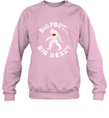 Bigfoot Heart Valentine's Day Lover Art Graphics Great Gift Crewneck Sweatshirt Crewneck Sweatshirt - HHHstores