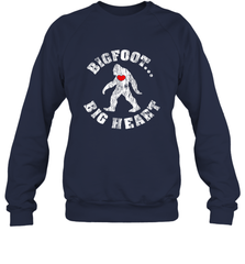 Bigfoot Heart Valentine's Day Lover Art Graphics Great Gift Crewneck Sweatshirt Crewneck Sweatshirt - HHHstores