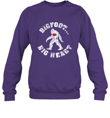 Bigfoot Heart Valentine's Day Lover Art Graphics Great Gift Crewneck Sweatshirt Crewneck Sweatshirt - HHHstores