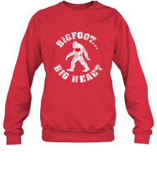 Bigfoot Heart Valentine's Day Lover Art Graphics Great Gift Crewneck Sweatshirt Crewneck Sweatshirt - HHHstores