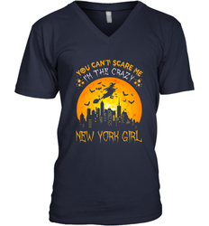 You Can't Scare Me I'm The Crazy New York Girl Men's V-Neck