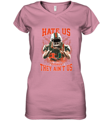 Miami Hurricanes Hate Us Cause They Ain'T Us T Shirt Women's V-Neck T-Shirt Women's V-Neck T-Shirt - HHHstores