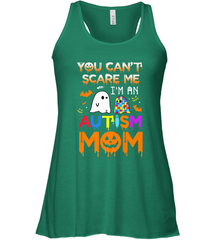 You Can't Scare Me I'm An Autism Mom Ghost Awareness Funny Women's Racerback Tank Women's Racerback Tank - HHHstores