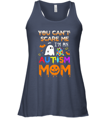 You Can't Scare Me I'm An Autism Mom Ghost Awareness Funny Women's Racerback Tank Women's Racerback Tank - HHHstores