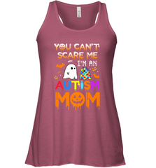 You Can't Scare Me I'm An Autism Mom Ghost Awareness Funny Women's Racerback Tank Women's Racerback Tank - HHHstores