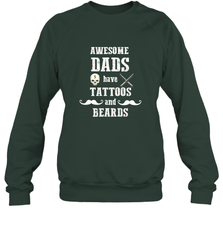 Awesome dads have tattoo and beards Happy Father's day Crewneck Sweatshirt Crewneck Sweatshirt - HHHstores