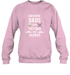 Awesome dads have tattoo and beards Happy Father's day Crewneck Sweatshirt Crewneck Sweatshirt - HHHstores