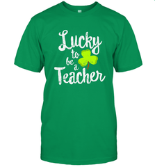 Teacher St. Patrick's Day Shirt, Lucky To Be A Teacher Men's T-Shirt Men's T-Shirt - HHHstores