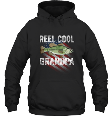 REEL COOL GRANDPA Hooded Sweatshirt Hooded Sweatshirt / Black / S Hooded Sweatshirt - HHHstores