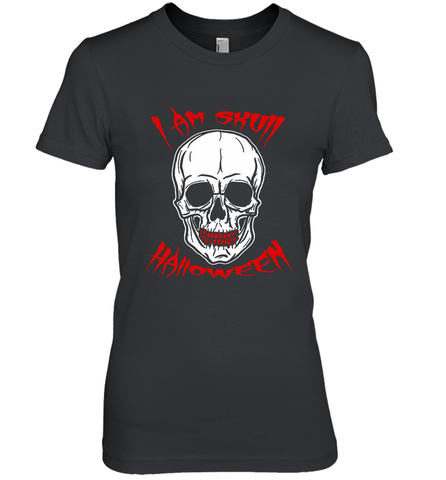 I am the skull halloween Women's Premium T-Shirt Women's Premium T-Shirt / Black / XS Women's Premium T-Shirt - HHHstores