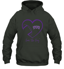 TCU Horned Frogs Football Inside Heart  Team Hooded Sweatshirt Hooded Sweatshirt - HHHstores