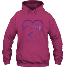 TCU Horned Frogs Football Inside Heart  Team Hooded Sweatshirt Hooded Sweatshirt - HHHstores