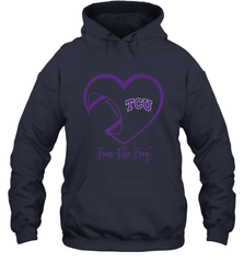 TCU Horned Frogs Football Inside Heart  Team Hooded Sweatshirt Hooded Sweatshirt - HHHstores